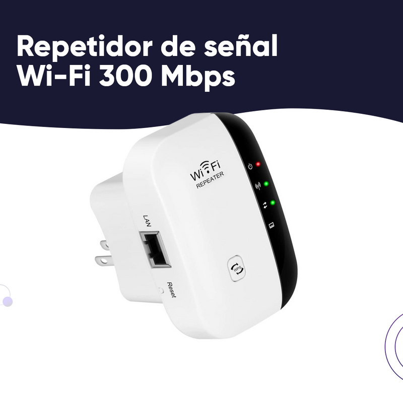 Repetidor de señal Wi-Fi 300 Mbps
